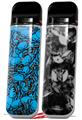 Skin Decal Wrap 2 Pack for Smok Novo v1 Scattered Skulls Neon Blue VAPE NOT INCLUDED