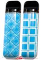 Skin Decal Wrap 2 Pack for Smok Novo v1 Wavey Neon Blue VAPE NOT INCLUDED