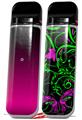 Skin Decal Wrap 2 Pack works with Smok Novo v1 Smooth Fades Hot Pink Black VAPE NOT INCLUDED