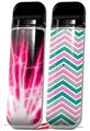 Skin Decal Wrap 2 Pack for Smok Novo v1 Lightning Pink VAPE NOT INCLUDED