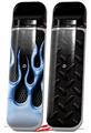 Skin Decal Wrap 2 Pack for Smok Novo v1 Metal Flames Blue VAPE NOT INCLUDED