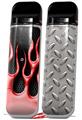 Skin Decal Wrap 2 Pack for Smok Novo v1 Metal Flames Red VAPE NOT INCLUDED