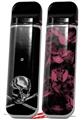 Skin Decal Wrap 2 Pack for Smok Novo v1 Chrome Skull on Black VAPE NOT INCLUDED