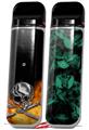 Skin Decal Wrap 2 Pack for Smok Novo v1 Chrome Skull on Fire VAPE NOT INCLUDED