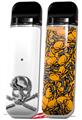 Skin Decal Wrap 2 Pack for Smok Novo v1 Chrome Skull on White VAPE NOT INCLUDED