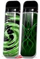 Skin Decal Wrap 2 Pack for Smok Novo v1 Alecias Swirl 02 Green VAPE NOT INCLUDED