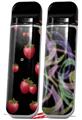 Skin Decal Wrap 2 Pack for Smok Novo v1 Strawberries on Black VAPE NOT INCLUDED