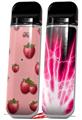 Skin Decal Wrap 2 Pack for Smok Novo v1 Strawberries on Pink VAPE NOT INCLUDED