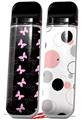 Skin Decal Wrap 2 Pack for Smok Novo v1 Pastel Butterflies Pink on Black VAPE NOT INCLUDED