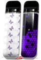 Skin Decal Wrap 2 Pack for Smok Novo v1 Pastel Butterflies Purple on White VAPE NOT INCLUDED