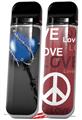 Skin Decal Wrap 2 Pack for Smok Novo v1 Barbwire Heart Blue VAPE NOT INCLUDED