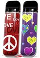 Skin Decal Wrap 2 Pack for Smok Novo v1 Love and Peace Red VAPE NOT INCLUDED