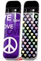 Skin Decal Wrap 2 Pack for Smok Novo v1 Love and Peace Purple VAPE NOT INCLUDED