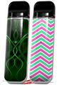 Skin Decal Wrap 2 Pack for Smok Novo v1 Abstract 01 Green VAPE NOT INCLUDED