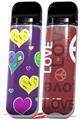 Skin Decal Wrap 2 Pack for Smok Novo v1 Crazy Hearts VAPE NOT INCLUDED