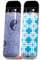 Skin Decal Wrap 2 Pack for Smok Novo v1 Feminine Yin Yang Blue VAPE NOT INCLUDED