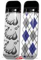 Skin Decal Wrap 2 Pack for Smok Novo v1 Petals Gray VAPE NOT INCLUDED