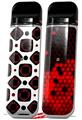Skin Decal Wrap 2 Pack for Smok Novo v1 Red And Black Squared VAPE NOT INCLUDED