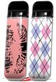 Skin Decal Wrap 2 Pack for Smok Novo v1 Big Kiss Black on Pink VAPE NOT INCLUDED