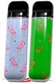 Skin Decal Wrap 2 Pack for Smok Novo v1 Flamingos on Blue VAPE NOT INCLUDED