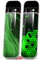 Skin Decal Wrap 2 Pack for Smok Novo v1 Mystic Vortex Green VAPE NOT INCLUDED
