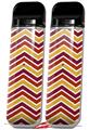 Skin Decal Wrap 2 Pack for Smok Novo v1 Zig Zag Yellow Burgundy Orange VAPE NOT INCLUDED