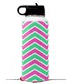 Skin Wrap Decal compatible with Hydro Flask Wide Mouth Bottle 32oz Zig Zag Teal Green and Pink (BOTTLE NOT INCLUDED)