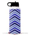 Skin Wrap Decal compatible with Hydro Flask Wide Mouth Bottle 32oz Zig Zag Blues (BOTTLE NOT INCLUDED)