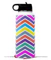 Skin Wrap Decal compatible with Hydro Flask Wide Mouth Bottle 32oz Zig Zag Colors 04 (BOTTLE NOT INCLUDED)