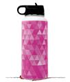 Skin Wrap Decal compatible with Hydro Flask Wide Mouth Bottle 32oz Triangle Mosaic Fuchsia (BOTTLE NOT INCLUDED)