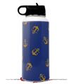 Skin Wrap Decal compatible with Hydro Flask Wide Mouth Bottle 32oz Anchors Away Blue (BOTTLE NOT INCLUDED)