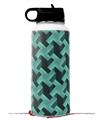 Skin Wrap Decal compatible with Hydro Flask Wide Mouth Bottle 32oz Retro Houndstooth Seafoam Green (BOTTLE NOT INCLUDED)