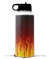 Skin Wrap Decal compatible with Hydro Flask Wide Mouth Bottle 32oz Fire on Black (BOTTLE NOT INCLUDED)
