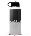 Skin Wrap Decal compatible with Hydro Flask Wide Mouth Bottle 32oz Ripped Colors Black Gray (BOTTLE NOT INCLUDED)