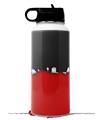 Skin Wrap Decal compatible with Hydro Flask Wide Mouth Bottle 32oz Ripped Colors Black Red (BOTTLE NOT INCLUDED)