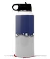Skin Wrap Decal compatible with Hydro Flask Wide Mouth Bottle 32oz Ripped Colors Blue Gray (BOTTLE NOT INCLUDED)