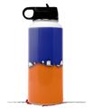 Skin Wrap Decal compatible with Hydro Flask Wide Mouth Bottle 32oz Ripped Colors Blue Orange (BOTTLE NOT INCLUDED)