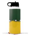 Skin Wrap Decal compatible with Hydro Flask Wide Mouth Bottle 32oz Ripped Colors Green Yellow (BOTTLE NOT INCLUDED)