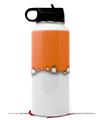 Skin Wrap Decal compatible with Hydro Flask Wide Mouth Bottle 32oz Ripped Colors Orange White (BOTTLE NOT INCLUDED)