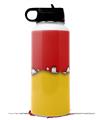 Skin Wrap Decal compatible with Hydro Flask Wide Mouth Bottle 32oz Ripped Colors Red Yellow (BOTTLE NOT INCLUDED)