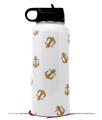 Skin Wrap Decal compatible with Hydro Flask Wide Mouth Bottle 32oz Anchors Away White (BOTTLE NOT INCLUDED)