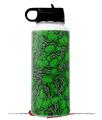 Skin Wrap Decal compatible with Hydro Flask Wide Mouth Bottle 32oz Scattered Skulls Green (BOTTLE NOT INCLUDED)