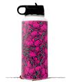 Skin Wrap Decal compatible with Hydro Flask Wide Mouth Bottle 32oz Scattered Skulls Hot Pink (BOTTLE NOT INCLUDED)