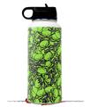 Skin Wrap Decal compatible with Hydro Flask Wide Mouth Bottle 32oz Scattered Skulls Neon Green (BOTTLE NOT INCLUDED)