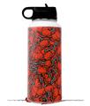 Skin Wrap Decal compatible with Hydro Flask Wide Mouth Bottle 32oz Scattered Skulls Red (BOTTLE NOT INCLUDED)