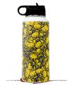 Skin Wrap Decal compatible with Hydro Flask Wide Mouth Bottle 32oz Scattered Skulls Yellow (BOTTLE NOT INCLUDED)