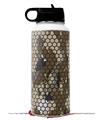 Skin Wrap Decal compatible with Hydro Flask Wide Mouth Bottle 32oz HEX Mesh Camo 01 Brown (BOTTLE NOT INCLUDED)