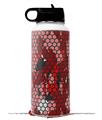 Skin Wrap Decal compatible with Hydro Flask Wide Mouth Bottle 32oz HEX Mesh Camo 01 Red Bright (BOTTLE NOT INCLUDED)