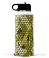 Skin Wrap Decal compatible with Hydro Flask Wide Mouth Bottle 32oz HEX Mesh Camo 01 Yellow (BOTTLE NOT INCLUDED)