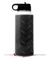 Skin Wrap Decal compatible with Hydro Flask Wide Mouth Bottle 32oz Diamond Plate Metal 02 Black (BOTTLE NOT INCLUDED)